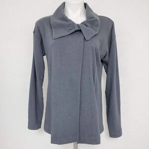 COLUMBIA | Gray Turtleneck Button Wrap Jacket Open Front Medium